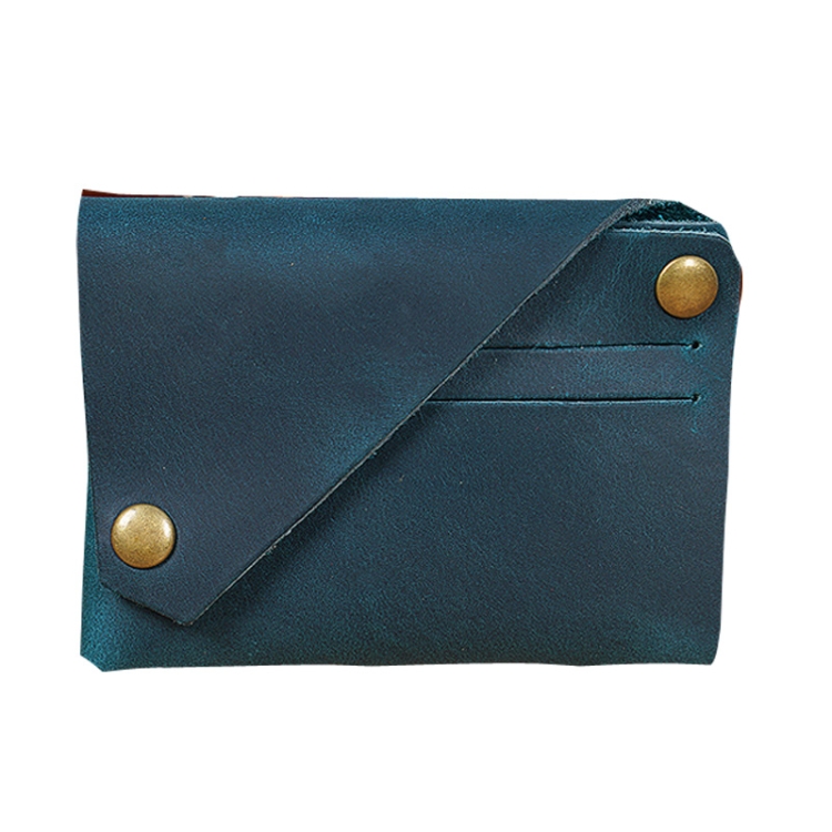 

18K-120 Leather Bank Card Storage Bag Card Holder(Blue )