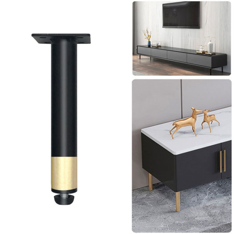 

Metal Furniture Support Legs with Adjustment Pad, Height: 15.5cm(Black Gold)