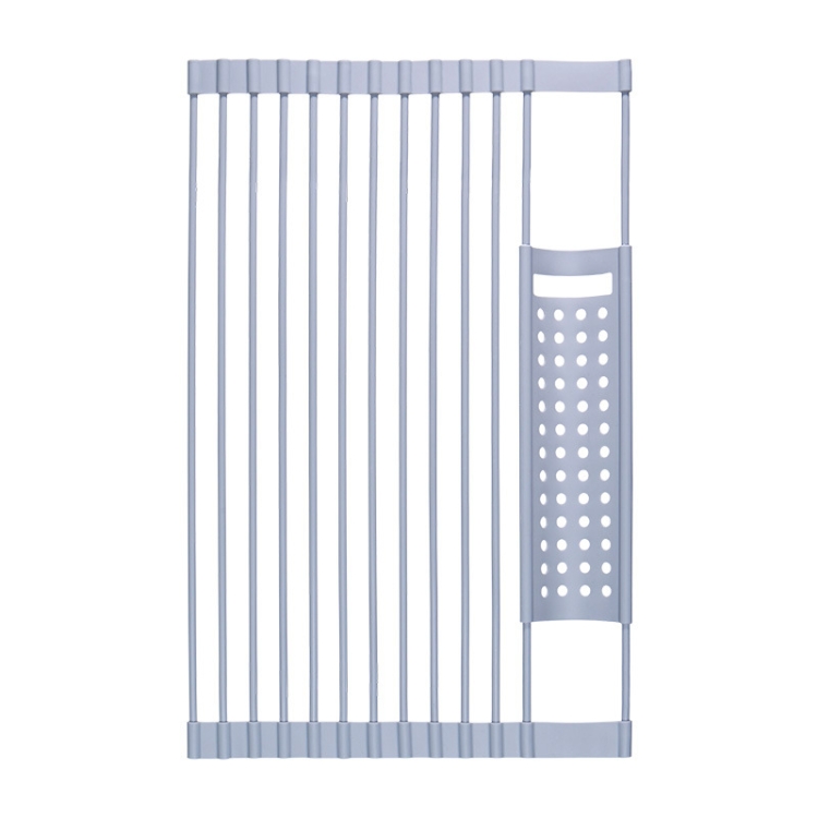 

52 x 33cm Gray Kitchen Silicone Drain Rack Sink Drain Rack