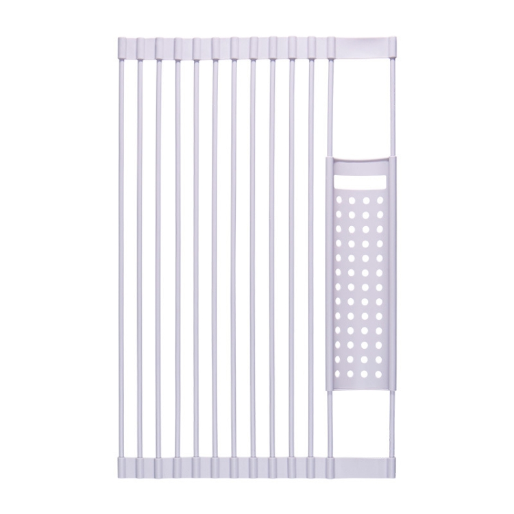 

52 x 33cm White Gray Kitchen Silicone Drain Rack Sink Drain Rack