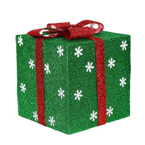 

Christmas Day Mall Window Display Snowflake Gift Box, Size: 15cm(Green)