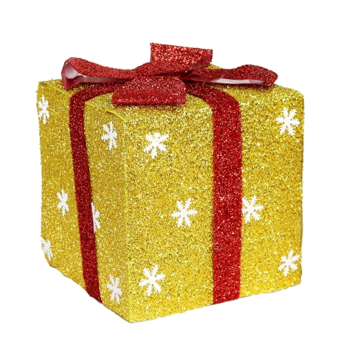 

Christmas Day Mall Window Display Snowflake Gift Box, Size: 20cm(Gold)