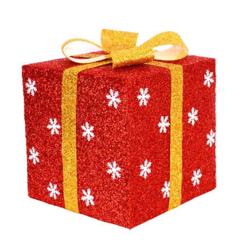 

Christmas Day Mall Window Display Snowflake Gift Box, Size: 25cm(Red)