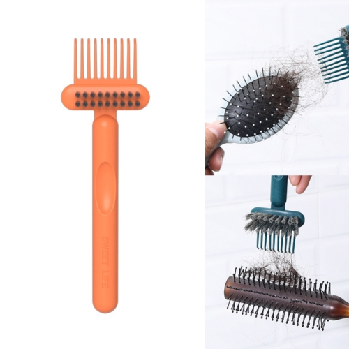 

3 PCS Comb Curling Iron Hollow Cleaning Brush, Specification: 17x5.5cm(Orange)