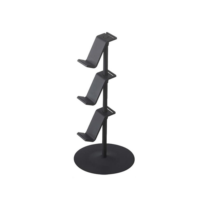

Gamepad Storage Rack Desktop Headphone Storage Rack, Color: 3 Floors Black