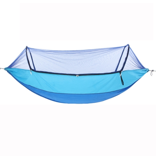 

Outdoor Camping Anti-Mosquito Quick-Opening Hammock, Spec: Single (Blue+Sky Blue)
