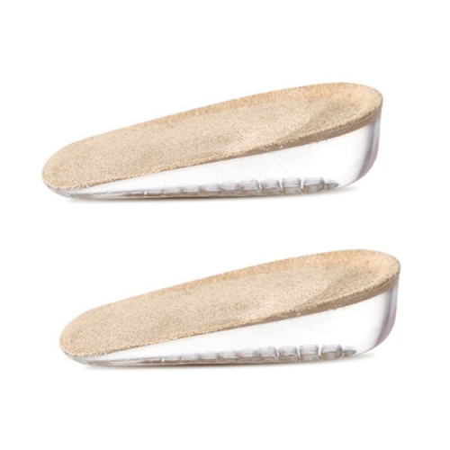 

2 Pairs GEL Increasing High Insole Fleece Invisible Increased Pad, Size: S Code 2cm(Apricot)