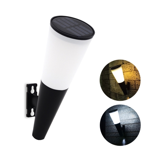 

N230 Outdoor Solar Garden Circular Cone Wall Lamp, Style: Two-color Light