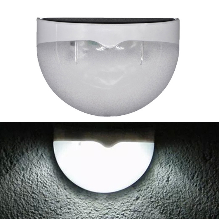 

N760B 6 LEDs Outdoor Rain-Proof Solar Semicircular Sensing Wall Light(White Light)