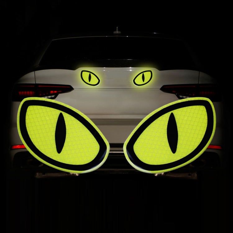 

10 Sets Car Safety Warning Reflective Stickers(Fluorescent Yellow)