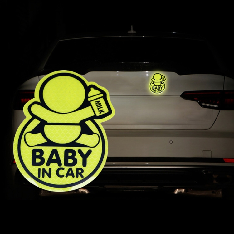 

10 PCS Car Safety Warning Reflective Stickers(Fluorescent Yellow)