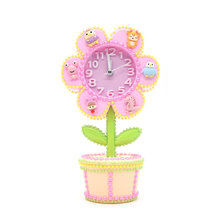 

DIY Flower Clock Toy(Pink)