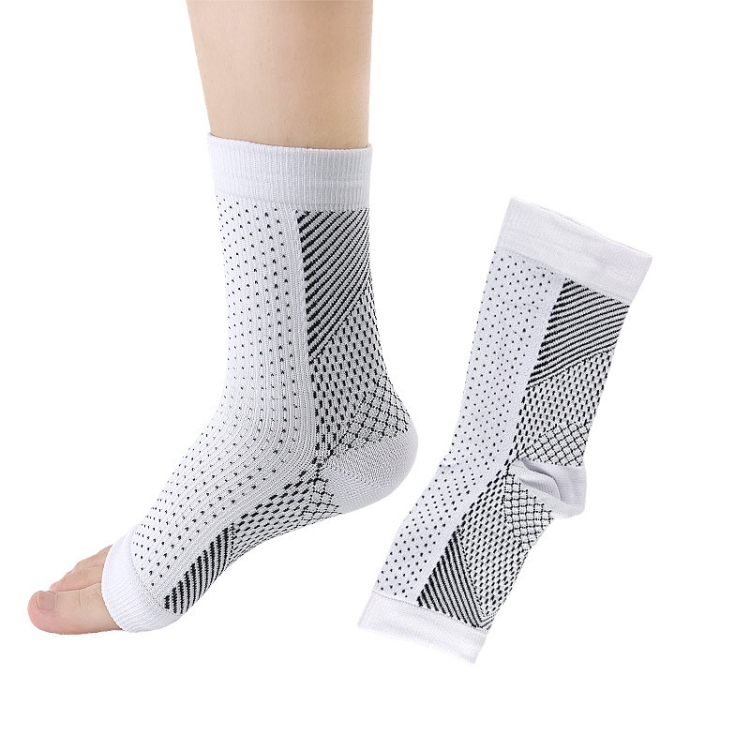 

5 Pairs Comfortable Functional Pressure Socks, Size: L/XL(White)