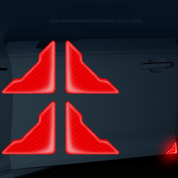 

2 Sets Car Safety Warning Reflective Anti-Strike Stickers, Colour: Epoxy Red