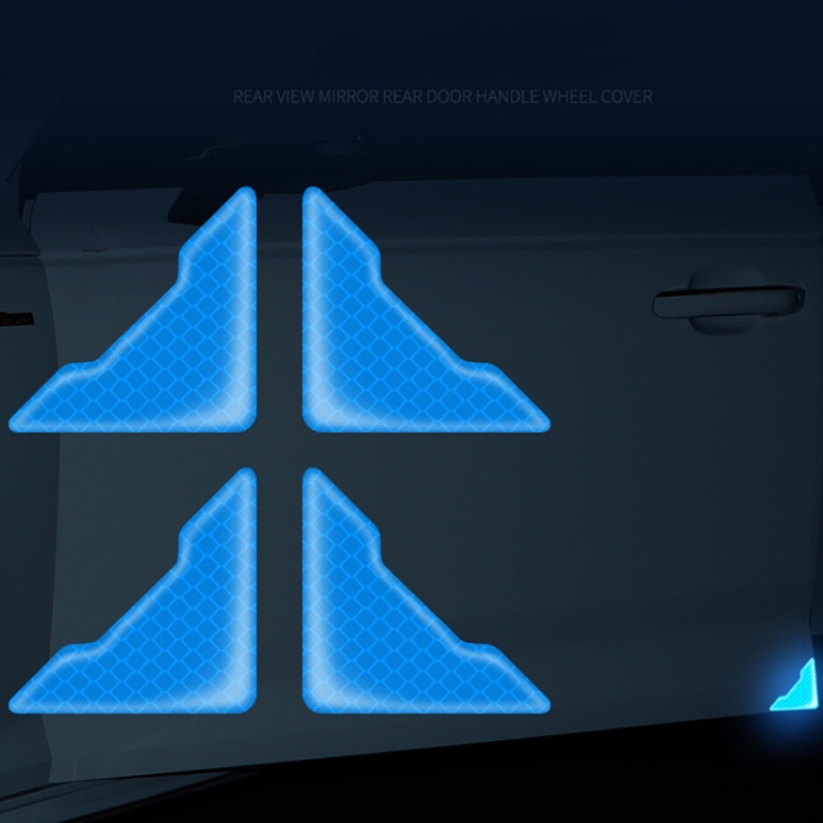 

2 Sets Car Safety Warning Reflective Anti-Strike Stickers, Colour: Epoxy Blue