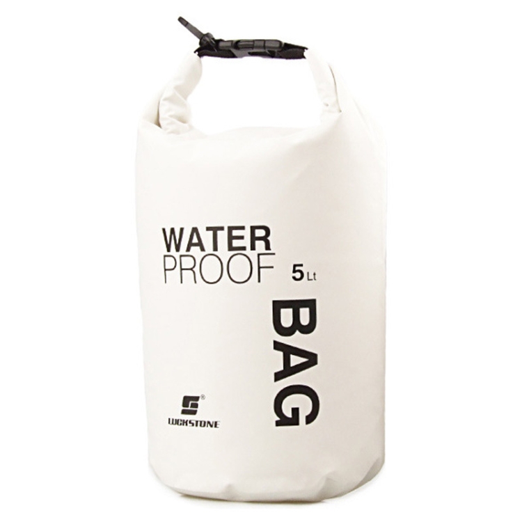 

LUCKSTONE 5L Outdoor Scratch-Resistant Swimming Waterproof Bag(White)