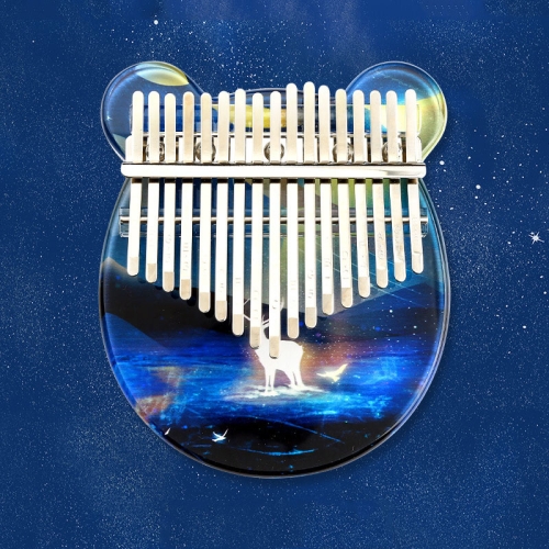 

02888 Crystal Transparent Painted Kalimba Thumb Piano(Planet Elk)