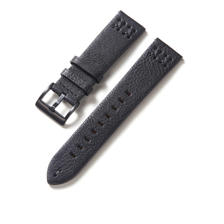 

X Suture Quick Release Thick Waterproof Watch Strap, Specification: 20mm(Black)