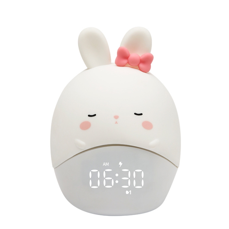 

Cartoon Animal LED Smart Alarm Clock Bedside Mini Sleeping Lamp(Son Rabbit)