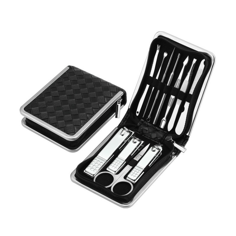

11 PCS/Set Stainless Steel Nail Beauty Scissors Trimmer Set(Black)
