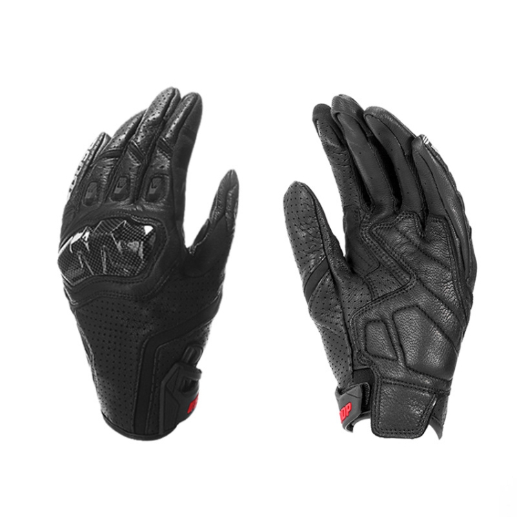 

BSDDP RHA0119 Motorcycle Breathable Sheepskin Glove, Size: L(Black)