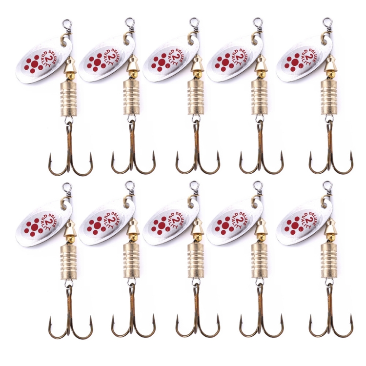 

10 PCS HENGJIA SP054 6.7cm / 7g Fresh Water Sequins Road Bait(Silver)