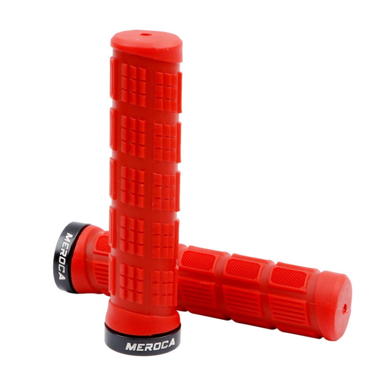 

MEROCA Mountain Bike Anti-slip Shock Absorber Riding Grip Cover, Style: One Side Lock ME38 Red