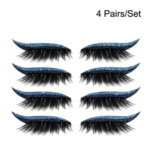 

3 Sets Glitter Self-Adhesive Eyeliner Eyeshadow Sticker(Blue)
