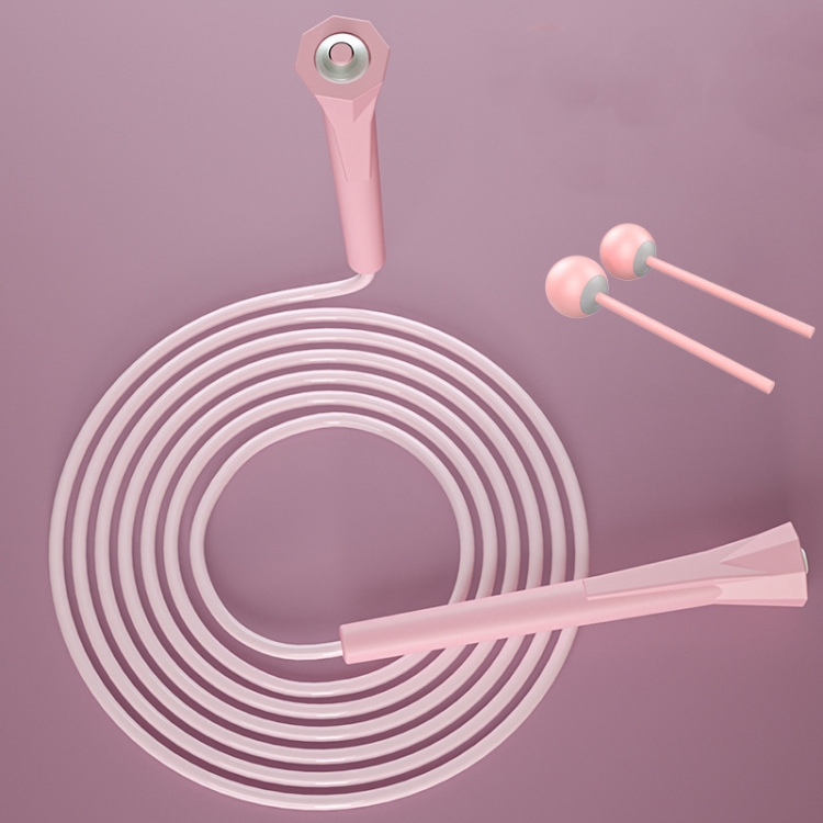 

2 PCS Fitness Fat Burning Rope Skipping Student Training Rope, Style: Small Ball Type (Pink)