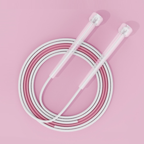 

2 PCS Children Speed Skipping Sports Rope, Style: 2 Sections 2.4m (White Pink)