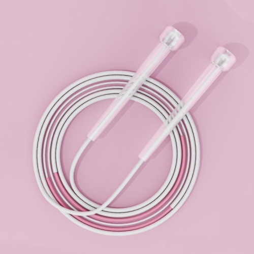 

2 PCS Children Speed Skipping Sports Rope, Style: 3 Sections 2.4m (White Pink)