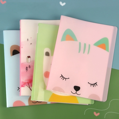 

4 PCS Student Stationery Folder Data Sheet, Specification: 30 Pages(Pattern Random Delivery)