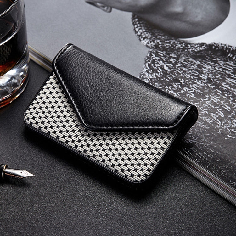 

Business PU Stainless Steel Business Card Box(Black)