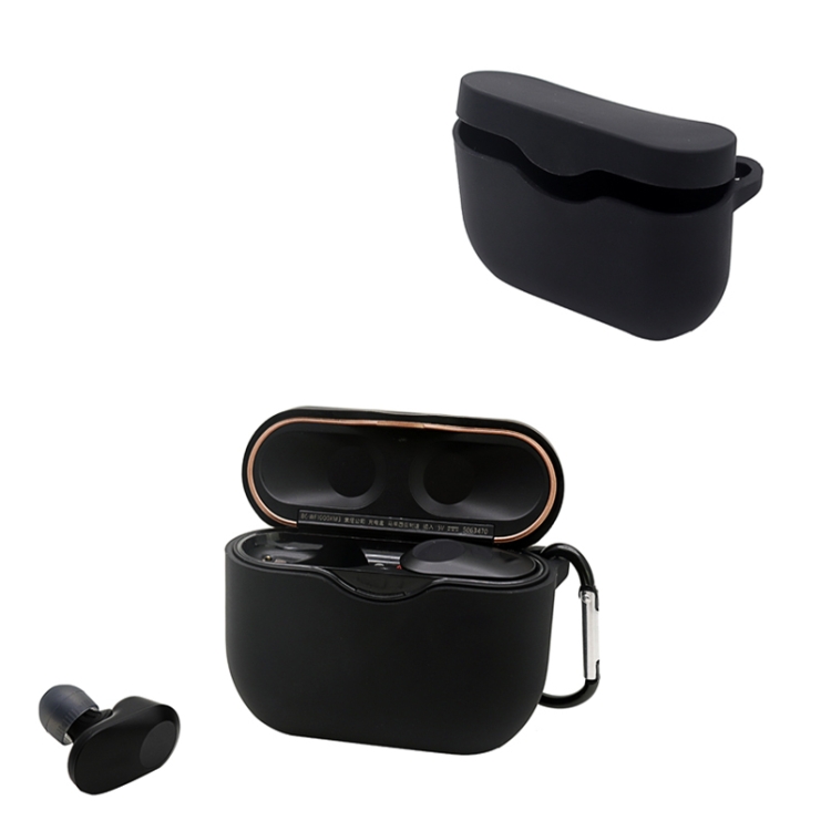 

2 PCS Bluetooth Earphone Silicone Protective Cover with Hook For Sony WF-1000XM3(Black)