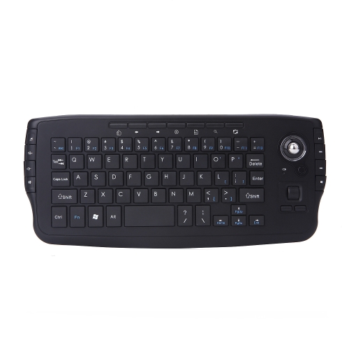 E30 2.4G 1200 DPI 94 Keys Mouse Keyboard Set Trackball Mini Wireless Keyboard(Black)