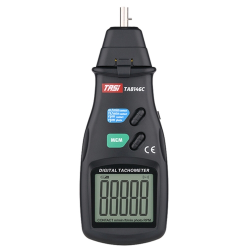

TASI TA8146C Digital Display Tachometer Laser Contact Type Dual-Use Speedometer