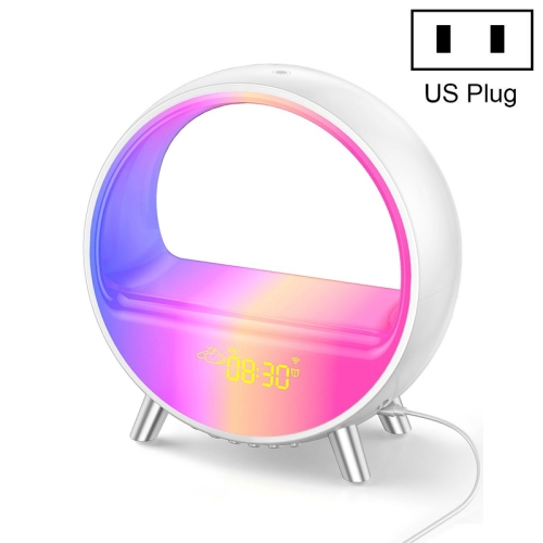 

24W Smart Alarm Clock Colorful LED Wake Up Light Desktop Bluetooth Speaker(Flagship Model US Plug)