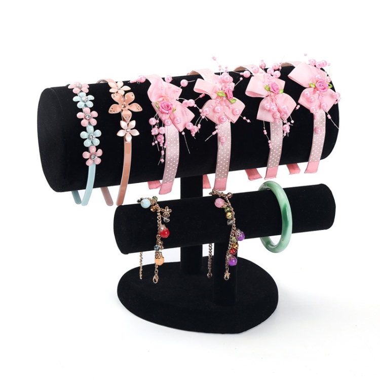 

Suede Headband Display Stand Jewelry Stand(Black)