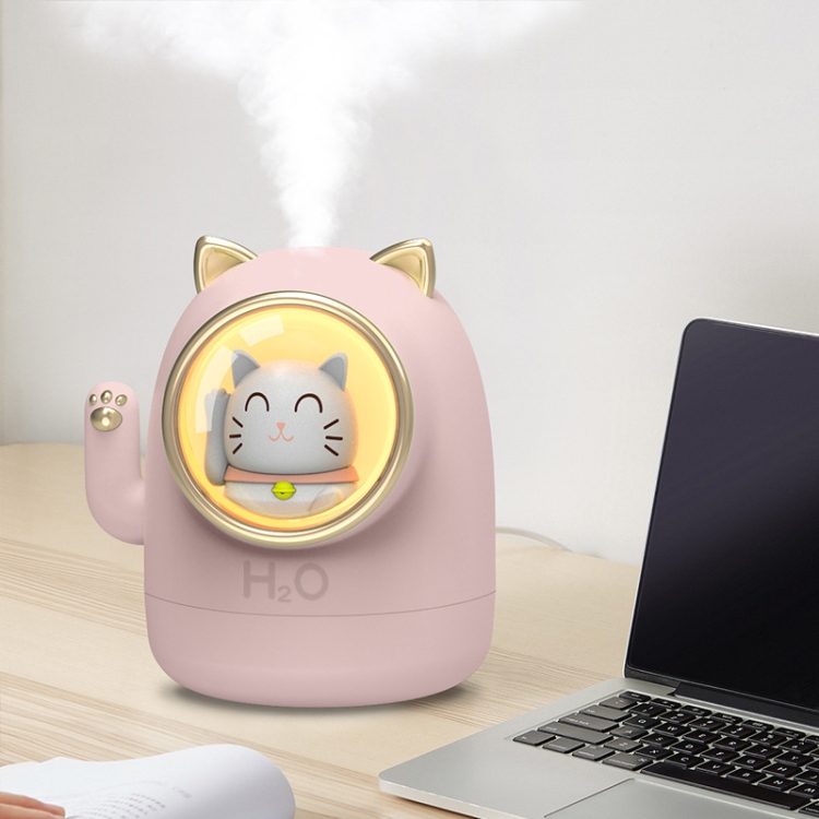 

A-16 Home Office Silent Mini Lucky Cat USB Humidifier(Pink)