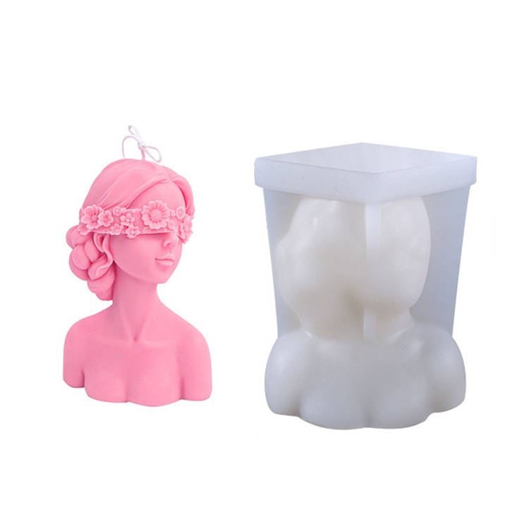 

Aromatherapy Plaster Mold Rose Beauty Candle Silicone Mold, Style: Cover Eyes