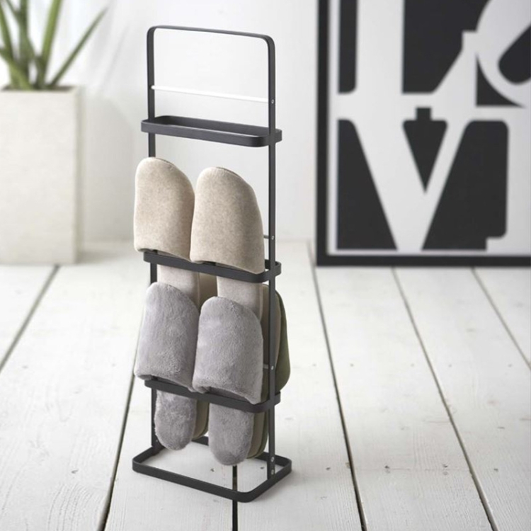 

HP20210319 Home Carbon Steel Portable Vertical Slipper Rack, Spec: 3-layers (Black)
