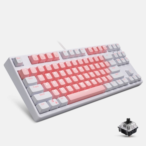 

87/108 Keys Gaming Mechanical Keyboard, Colour: FY87 White Shell Black Shaft