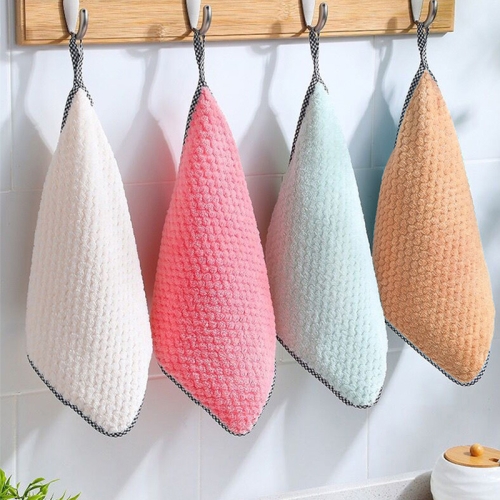 

40 PCS Hand Towel Hangable Dishcloth Kitchen Rag Non-Stick Oil Absorbent Towel(Color Random Delivery)