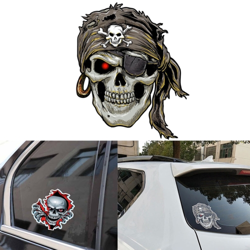 

TS-35 10 PCS 3D Simulation Red Eye Skull Car Stickerer