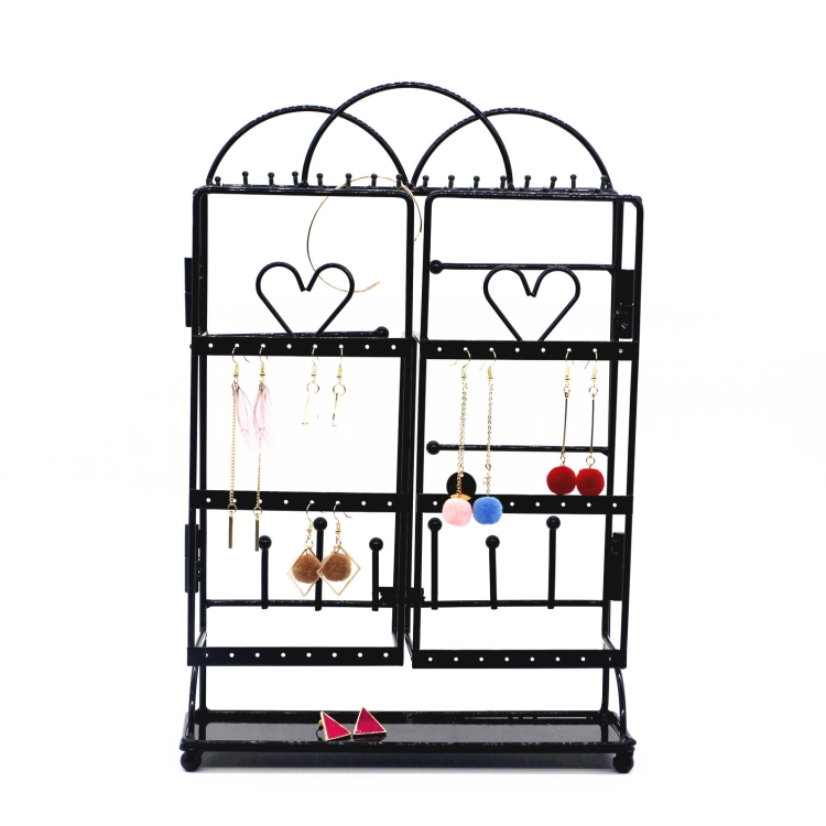 

Metal Wrought Iron Jewelry Storage Display Stand(Black)