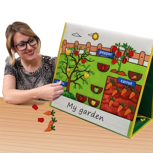 

Story Theme Portable Felt Board Classroom Desktop Auxiliary Teaching Aids(Fruit Vegetable Theme)