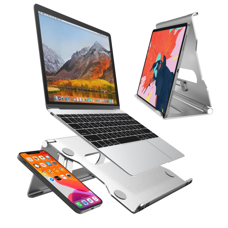 

Aluminum Alloy Laptop Bracket Folding Tablet Notebook Cooling Bracket(Silver)