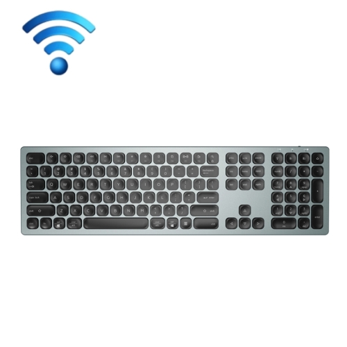 

K9500 110 Keys 2.4G+Bluetooth Dual Mode Mute Office Wireless Keyboard(Gray Blue)