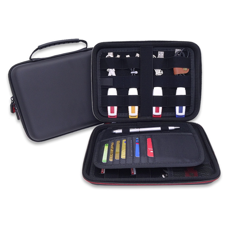

CHKJOK GH1322 Large Capacity U Disk SD Card Mobile Hard Disk Bag(Black)