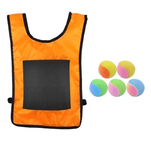 

Children Dodgeball Vest For Parent-child Outdoor Games With 5 Balls, Specification: Large (Orange)